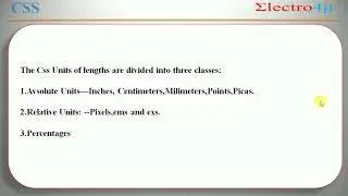 Unit of CSS  pixel ems exc  rem vs em vs px | electro4u || by Sourav Chaterjee