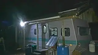 Dark, Rainy, Windy, Chilly, Full Moon at the Camper