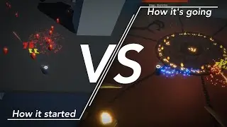 How it started vs How it's going. Progress in my game [ Unity ] #games #indiegame #gamedev #unity3d