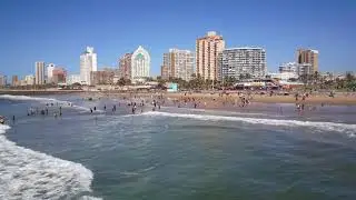 Sunny day at Durban beach in south Africa