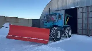 Бульдозерный отвал на Т150, ХТЗ-150К, БТЗ -150К, ОРТЗ в работе