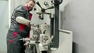 Работа с протезом на токарном станке