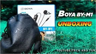 BOYA BY-M1 Lavalier Microphone Unboxing | For Smartphones DSLR | Tech and fun Unboxing 🔥