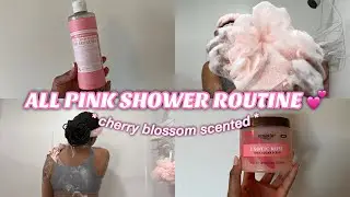ALL PINK SHOWER ROUTINE *CHERRY BLOSSOM SCENTED*