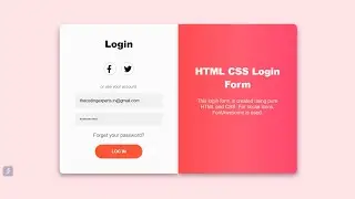 Simple Login Page Using HTML & CSS Tutorial | Web Development