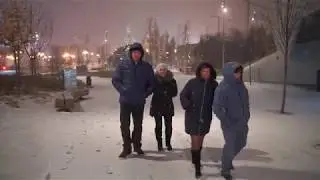 прогулка по зарядью в снегопад