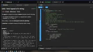 leetcode 2262  Total Appeal of A String