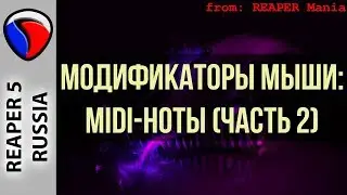 Модификаторы мыши - MIDI-ноты (Часть 2) - Кастомизация REAPER