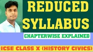 NEW SYLLABUS FOR  CLASS X ICSE (HISTORY) FOR SESSION 2020-21