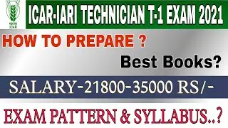 ICAR IARI Technician (T-1) Recruitment Exam Pattern| Syllabus| Books |Salary New Agriculture Job