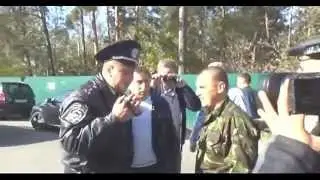 Автомайдан остановили ГАИ в Конча-Заспе.10.10.2014