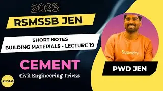 #CEMENT (#BuildingMaterial) | #RSMSSBJE | #SSCJE | #CivilEngineering Tricks