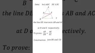 State and prove basic proportionality theorem (Thales theorem).