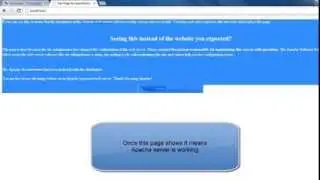 Setting Up A Web-server Using Apache--(NO Audio)