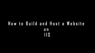 How to Build and Host a Website on IIS | Windows server 2019