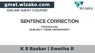 GMAT Sentence Correction | Subject Verb Agreement | Pronouns | GMAT Verbal Practice