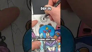 Day 14 Drawing EVERY Brawl Stars Skin - Egg Rico