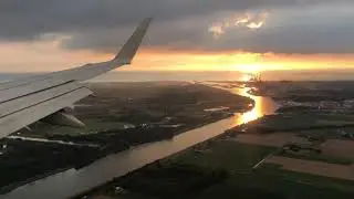 Amsterdam flight window landing view | beautiful scenery