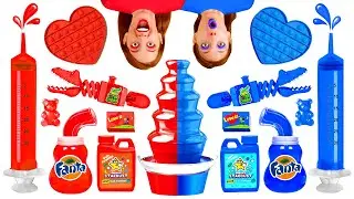 Красная еда vs Синяя еда Челлендж | Смешные Моменты с DaGaDa Challenge