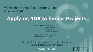 FIU SCIS 2020Summer Applying4DXtoSP IntroVideo