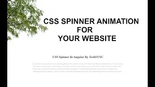 Pure CSS Loader and Spinner Animation