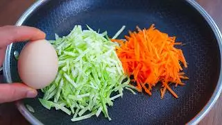 Cabbage, Carrots with eggs is better than pizza! Simple and so Delicious breakfast! Cabbage recipes