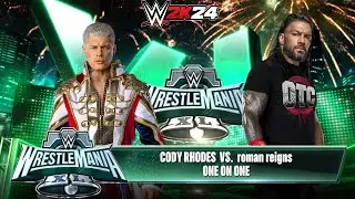 Full Match - Cody Rhodes vs Roman Reigns: Wrestlemania XL | WWE 2k24