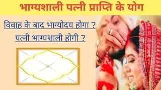 भाग्यशाली पत्नी प्राप्ति के योग | Marriage yog in kundali | kundali me Vivah yog kaise dekhe