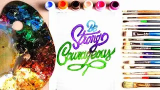 calligraphy for beginners | How To Do Calligraphy With Watercolour And A Paint Brush