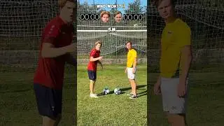 ⚽️ WHOSE BALL RECEIVED THE FASTER TIME?⏱️🤔 #football #challenge #shorts #time #speed