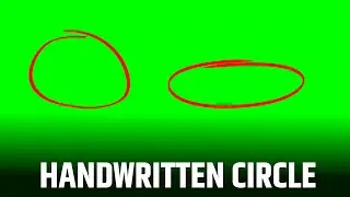 Red Circle Handwritten || Green Screen || Chroma Key || Content For Creators