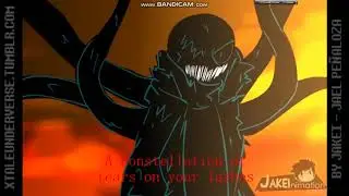 анимация undertale санс против кросс чары