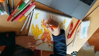 Phoenix drawing timelapse