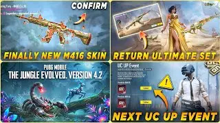 🔴 NEW M416 SKIN CONFIRM | BGMI 4.2 UPDATE JUNGLE THEME | BEST AKM SKIN RETURN | NEXT UC UP EVENT 🤩