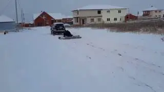 Насыпало снега - не беда , если есть Ховер и веселые помощники