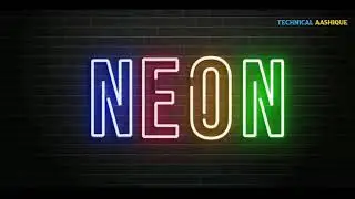 Free Intro Neon Text Animation In KineMaster||Technical Aashique