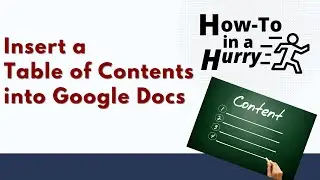 Inserting Table of Contents into a Google Doc
