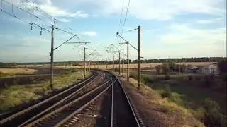 Балашов - Лиски. Маршрут глазами машиниста. Balashov - Liski. Rout by train engineer eyes