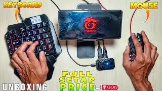 Keyboard और Mouse से मोबाइल में Free Fire Play || Full Setap Unboxing and Price 🔥