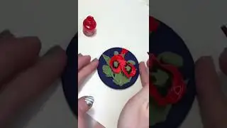 Воздушный пластилин. Магнит. Маки. 