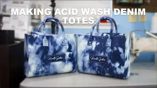 Making Denim Acid Wash Tote Bags! How to make A Tote Bag- How to make a denim bag