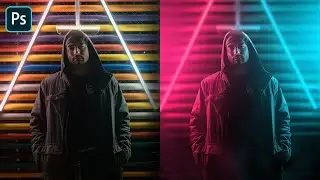 Portrait Dual Lighting Effect with Glowing Edges in Photoshop