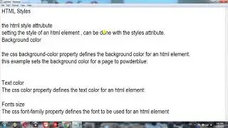 how to add style attribute backgroun color, font size, font color, font family and text align in htm
