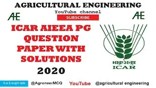 icar jrf previous year question papers AGRICULTURAL ENGINEERING 2020 I ICAR jrf update 2022