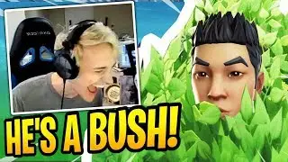 NINJA CARRIES BUSH CAMPER IN FORTNITE *NEW*