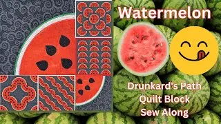 OML Embroidery LIVE!: Create Stunning Drunkard's Path Watermelon Quilt Block in no time!