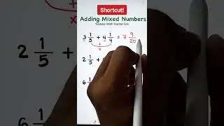 Adding Mixed Numbers #maths #mathteachergon #mathtricks #fractions