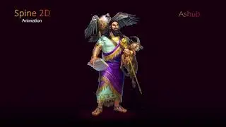 Spine 2D animation. Ashub