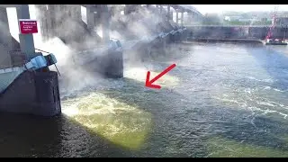 This dam was hiding a Giant fish, Fall catfishing the OH river