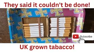 Home grown tobacco made into cigarettes.